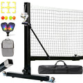 KEXORAVON Portable Pickleball Net Set with Wheels, 22 FT Regulation Size Pickleball Net System with Hand Winch Anti-Sag, 2 Paddles, 4 Balls & Court Markers, Indoor/Outdoor Pickleball Equipment