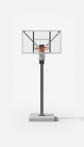 55" In-Ground Basketball Hoop System, Tempered Glass Backboard Outdoor Basketball Goal, Heavy-Duty Steel Pole with Adjustable Rim Height, Professional Basketball Hoop for Driveway Backyard